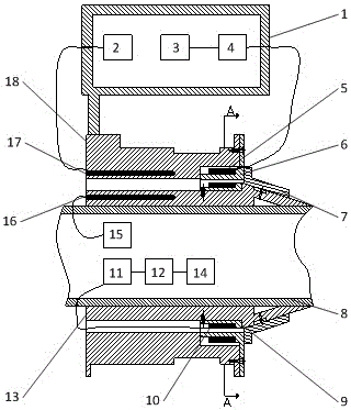 Wireless power and signal transmission system of deep sea auv connection platform