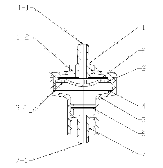 Disposable automatic exhausting and liquid stopping infusion device and method