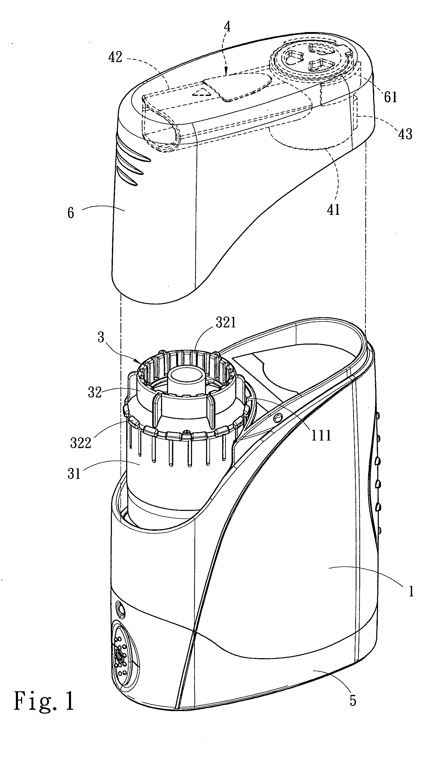 Nebulizing apparatus for medical use with improved nozzle positioning structure