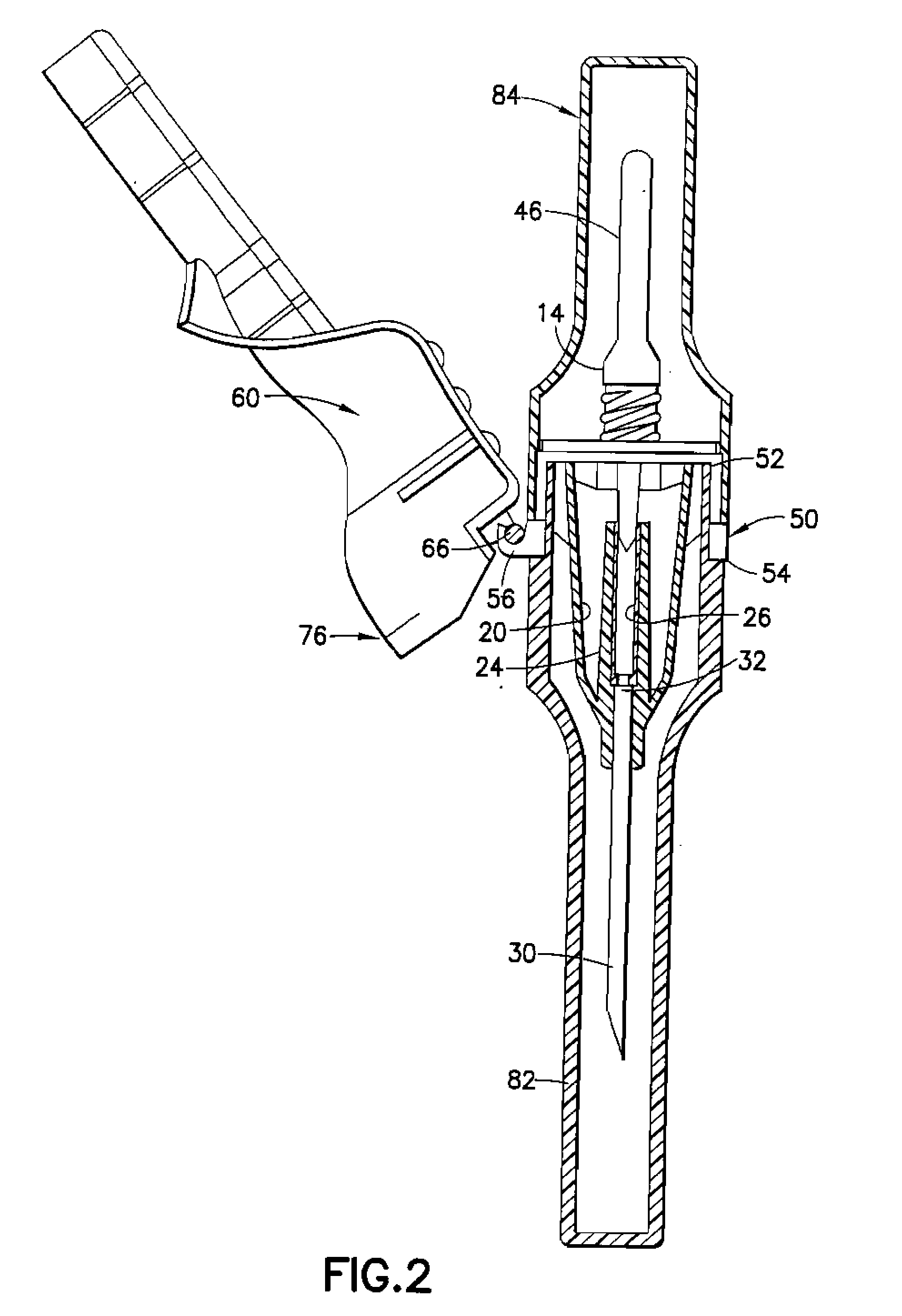 Flashback blood collection needle with needle shield