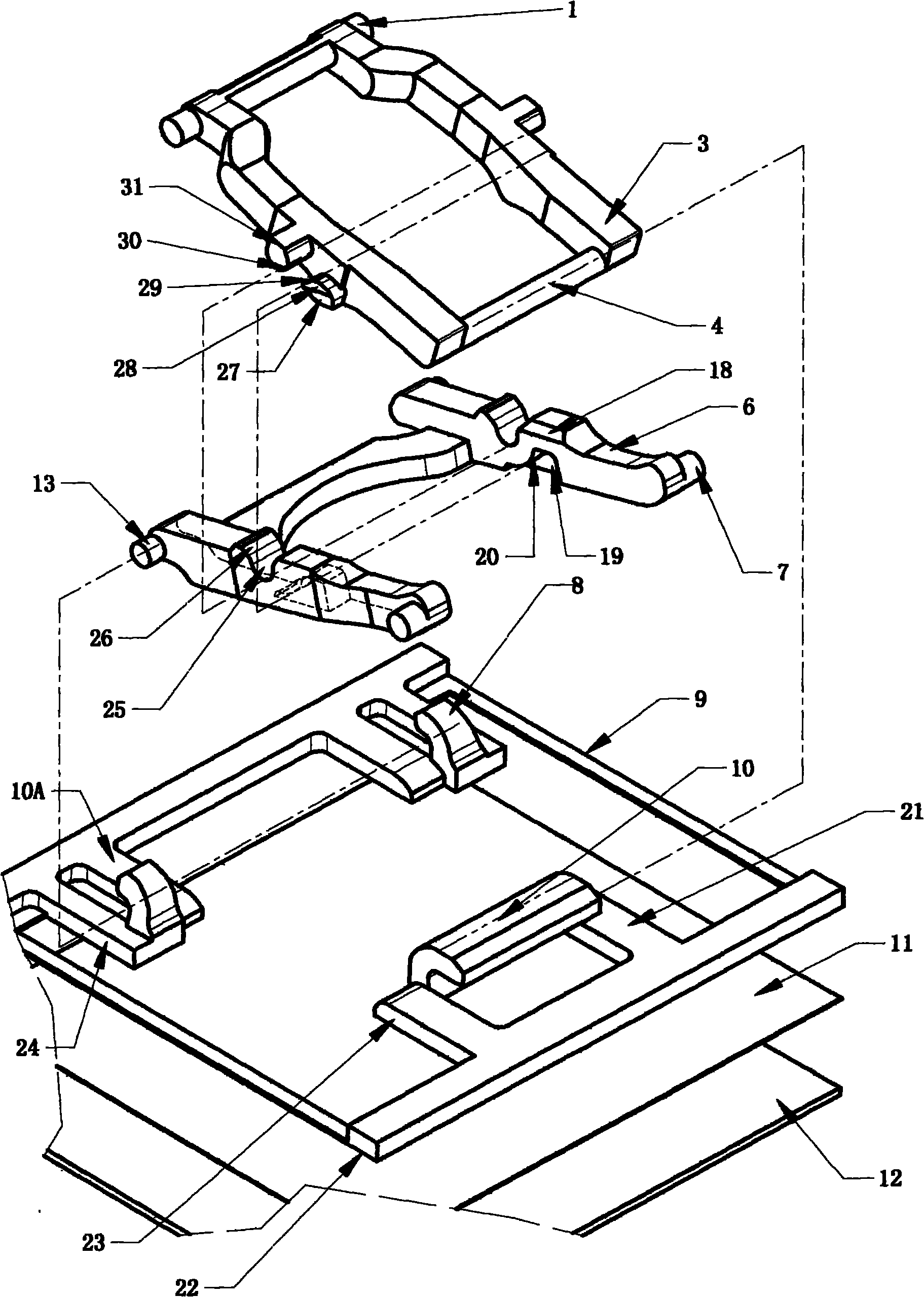X-shaped support structure device