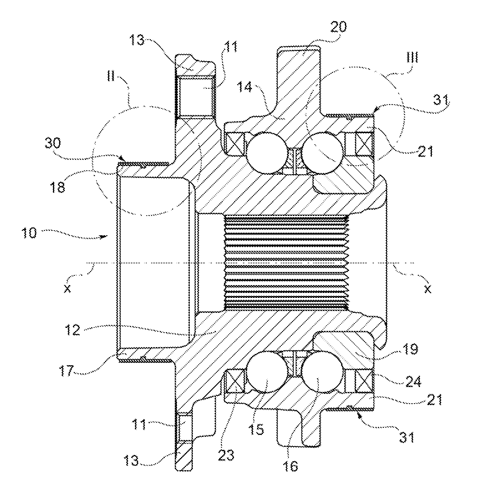 Hub-bearing assembly for a vehicle wheel
