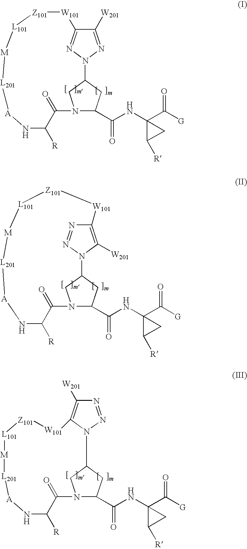 Triazole-containing macrocyclic hcv serine protease inhibitors