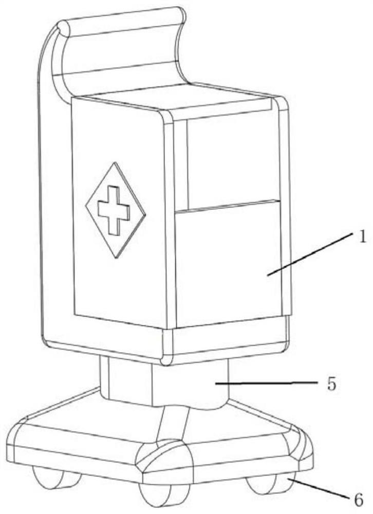 A medical transport robot and adaptive cruise following method based on fish school effect