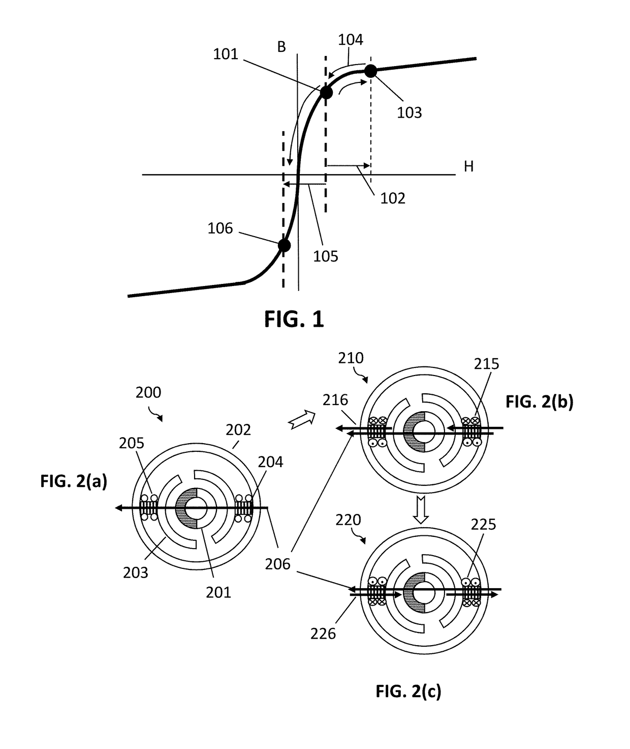 Position detection of a 1-coil or 2- coil motor