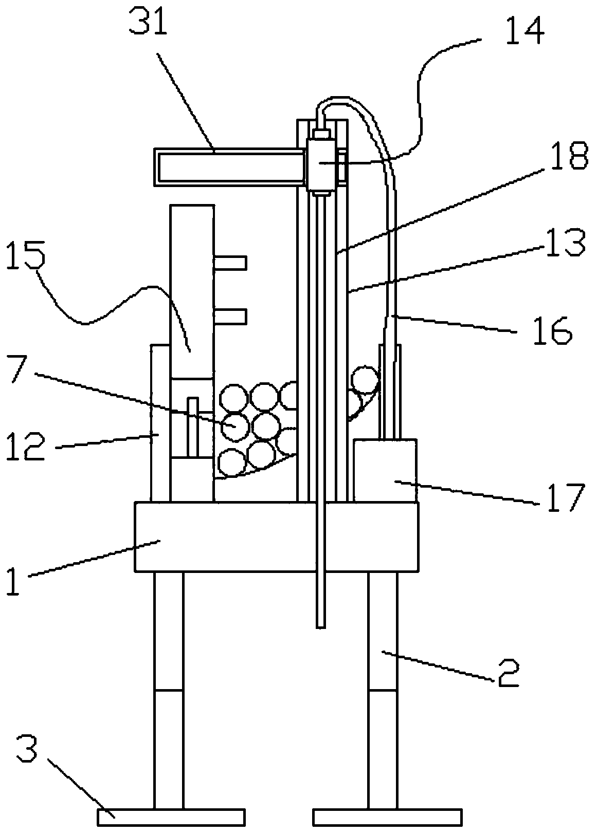 A grain sampling device for a grain depot