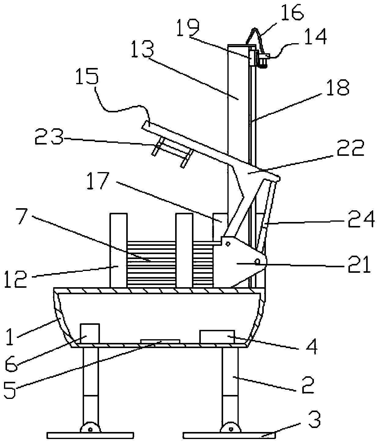 A grain sampling device for a grain depot