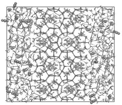 A method for simulating tbpb half-cage hydrate membrane to separate mixed gases