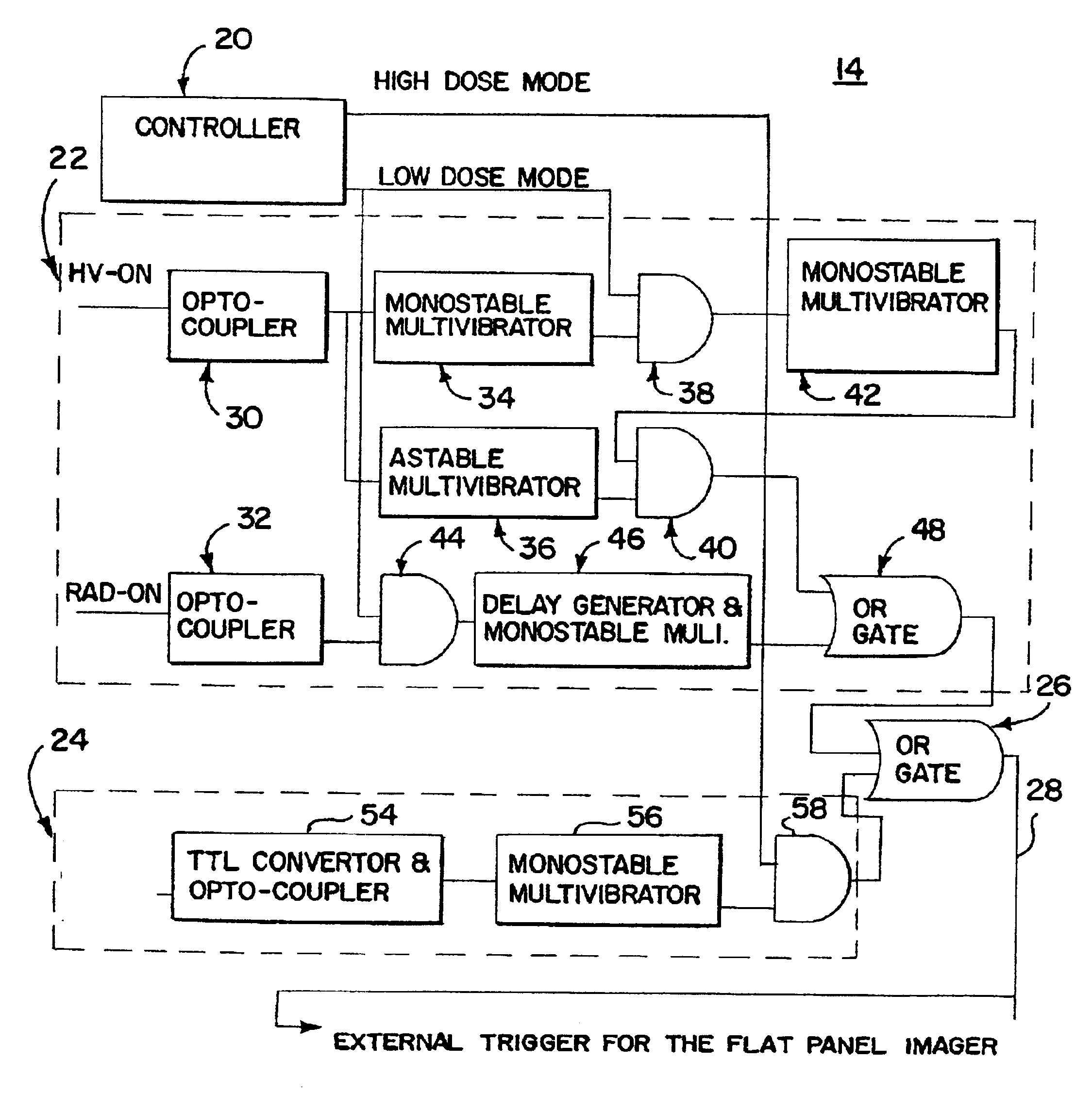 X-ray therapy electronic portal imaging system and method for artifact reduction