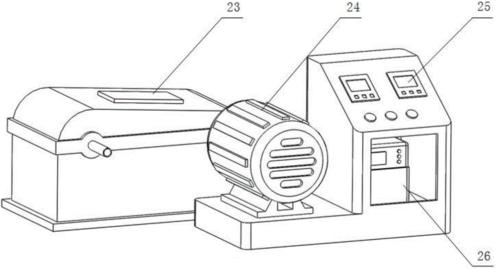 A kind of polymer powder slush molding test method and device