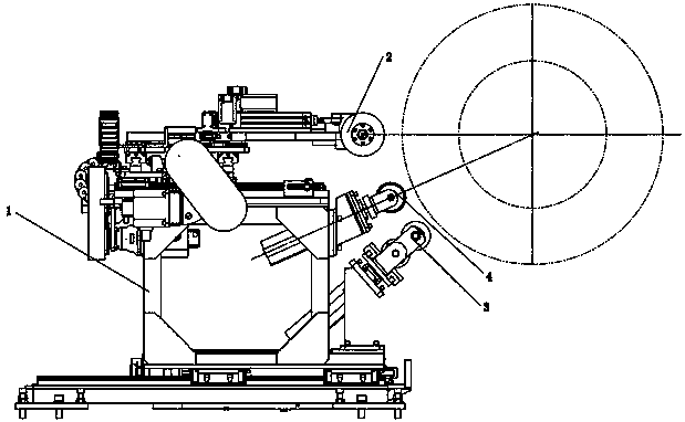 Tire blank press roll mechanism, as well as device and rolling method using tire blank press roll mechanism