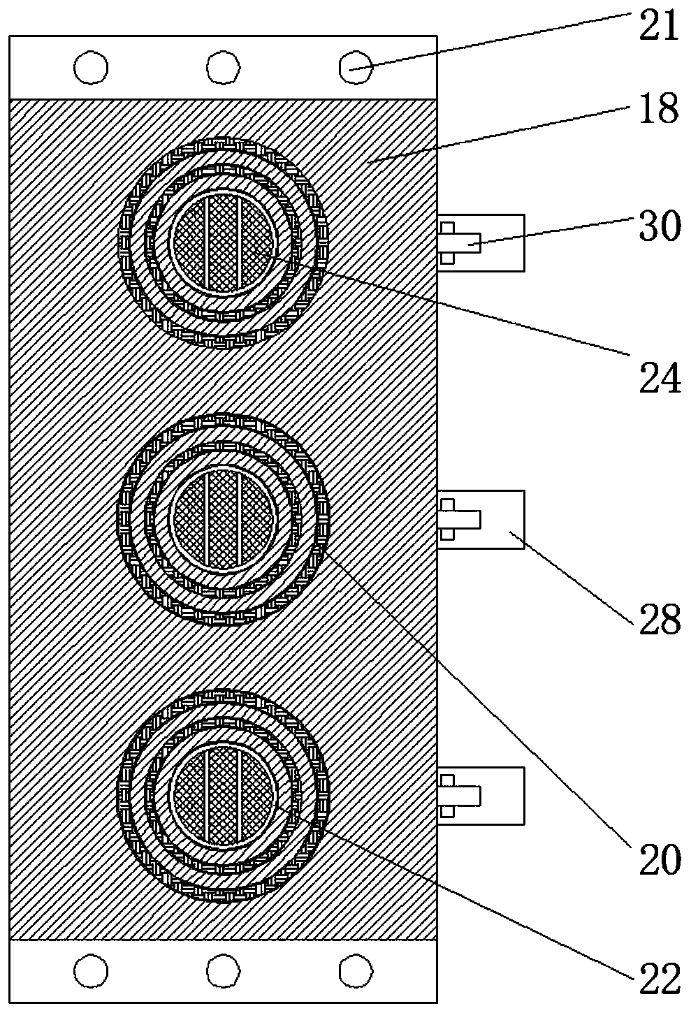 External type converging valve for mobile hydraulic power station