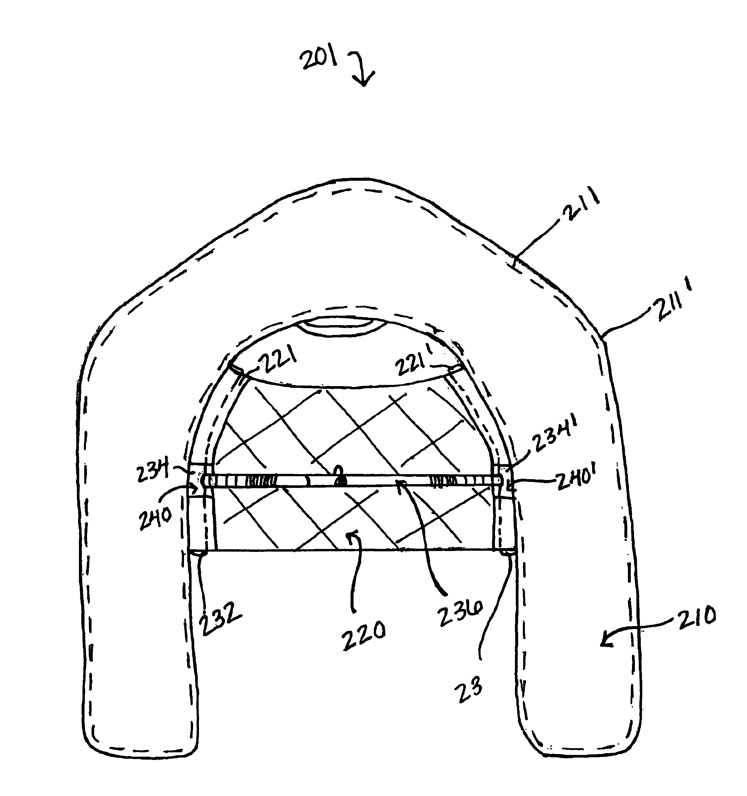 U-shaped float tube with stabilizing frame