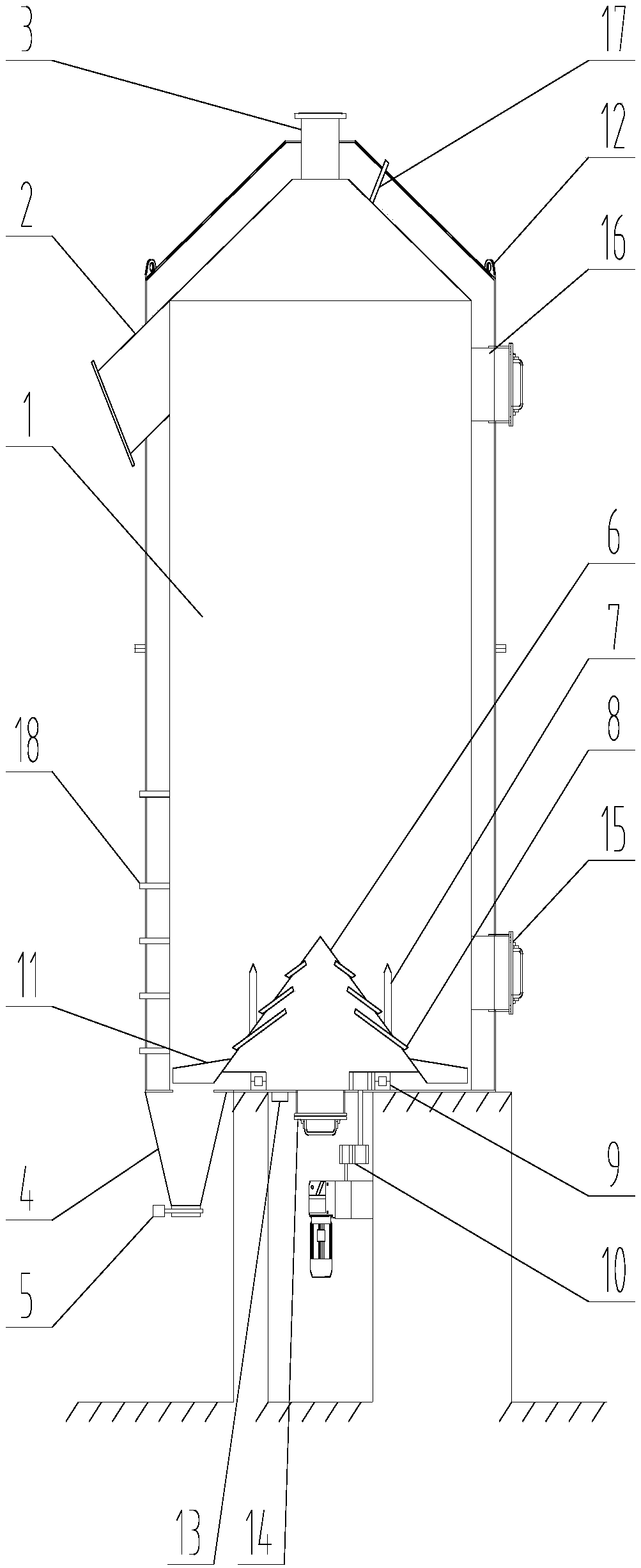 Rotary household garbage low-temperature pyrolyzing furnace