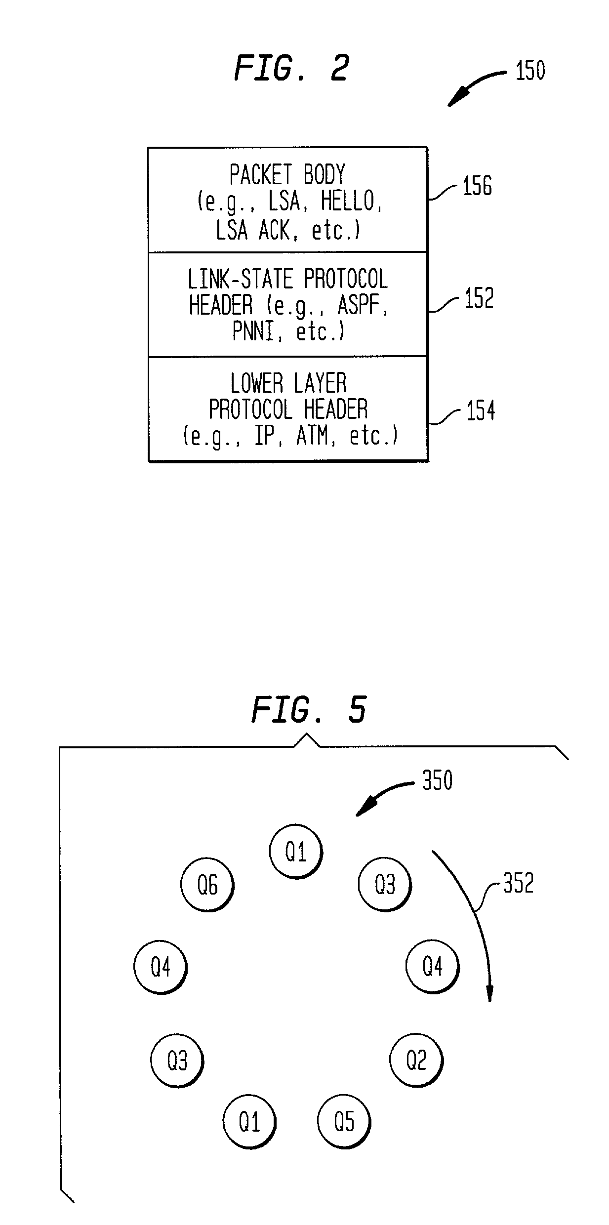 Link state network having weighted control message processing