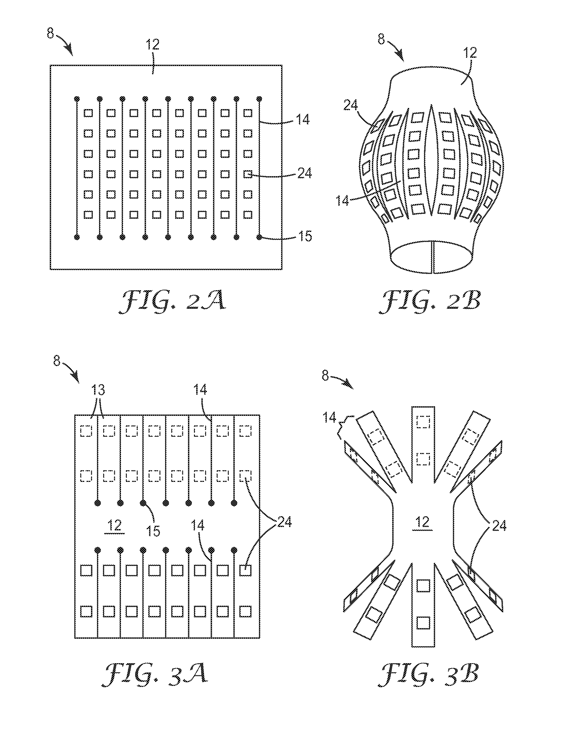 Flexible light emitting semiconductor device having a three dimensional structure