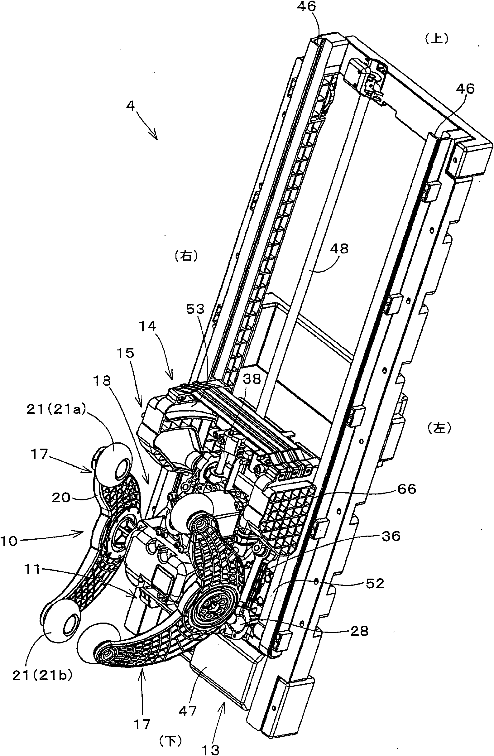 Back massage device provided to chair type massage machine and chair type massage machine with same