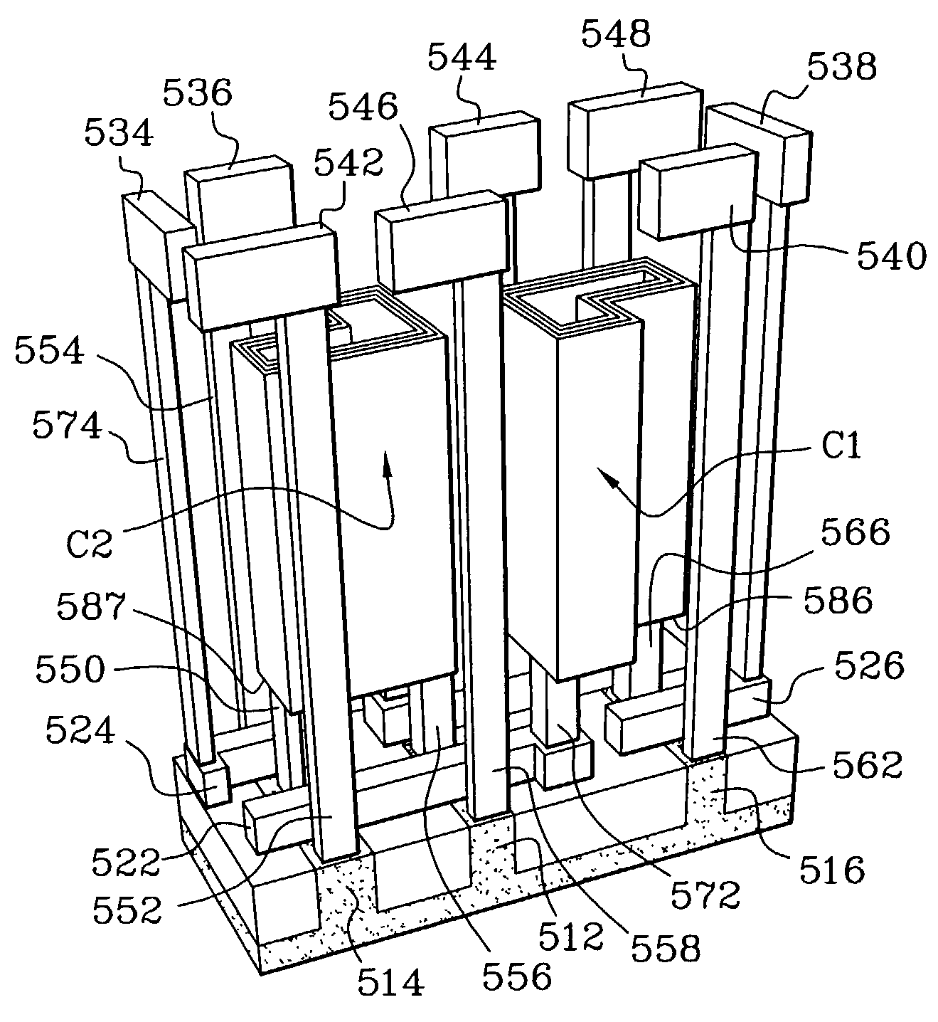 Integrated circuit component, protected against random logic events, and associated method of manufacture