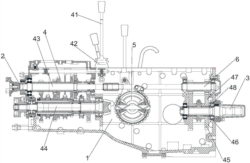 Transmission mechanism assembly of crawler tractor
