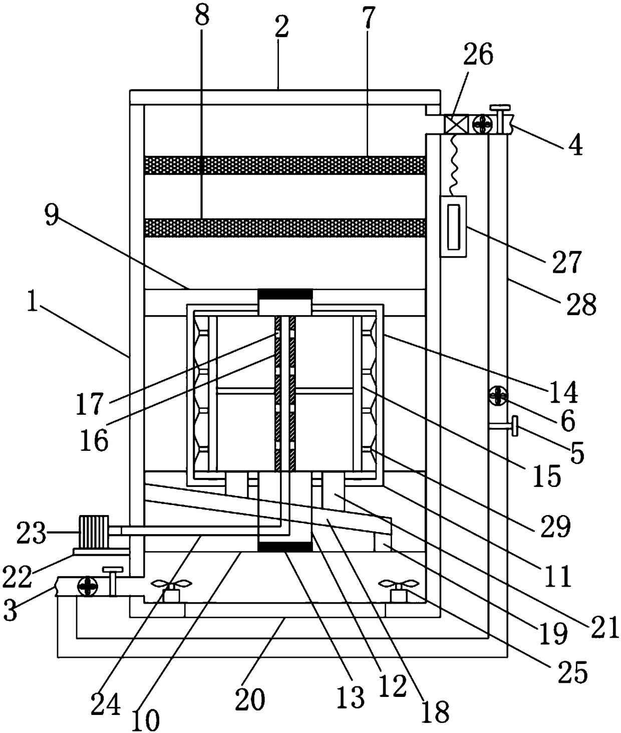 Industrial dust removal device