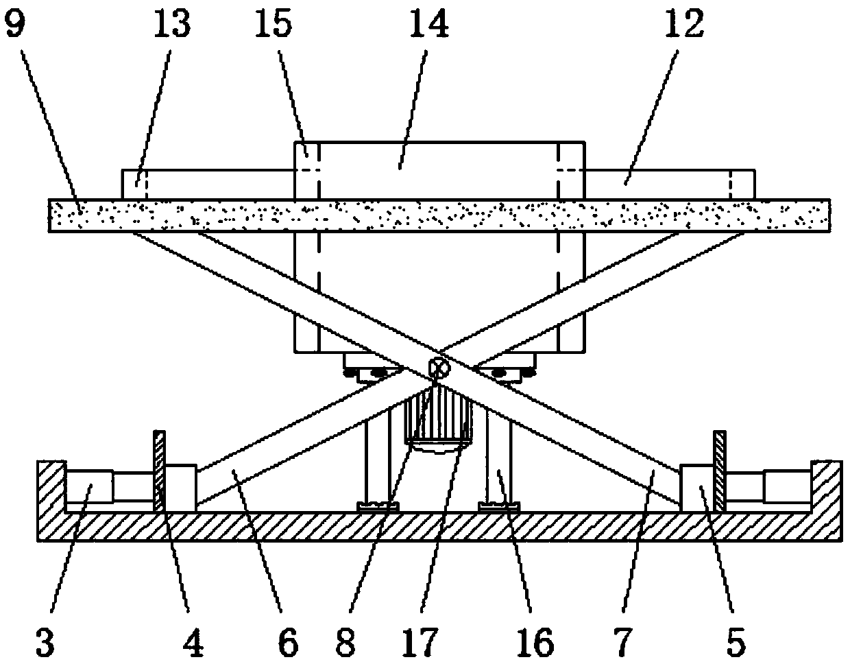 Lifting and rotating device for automobile chassis