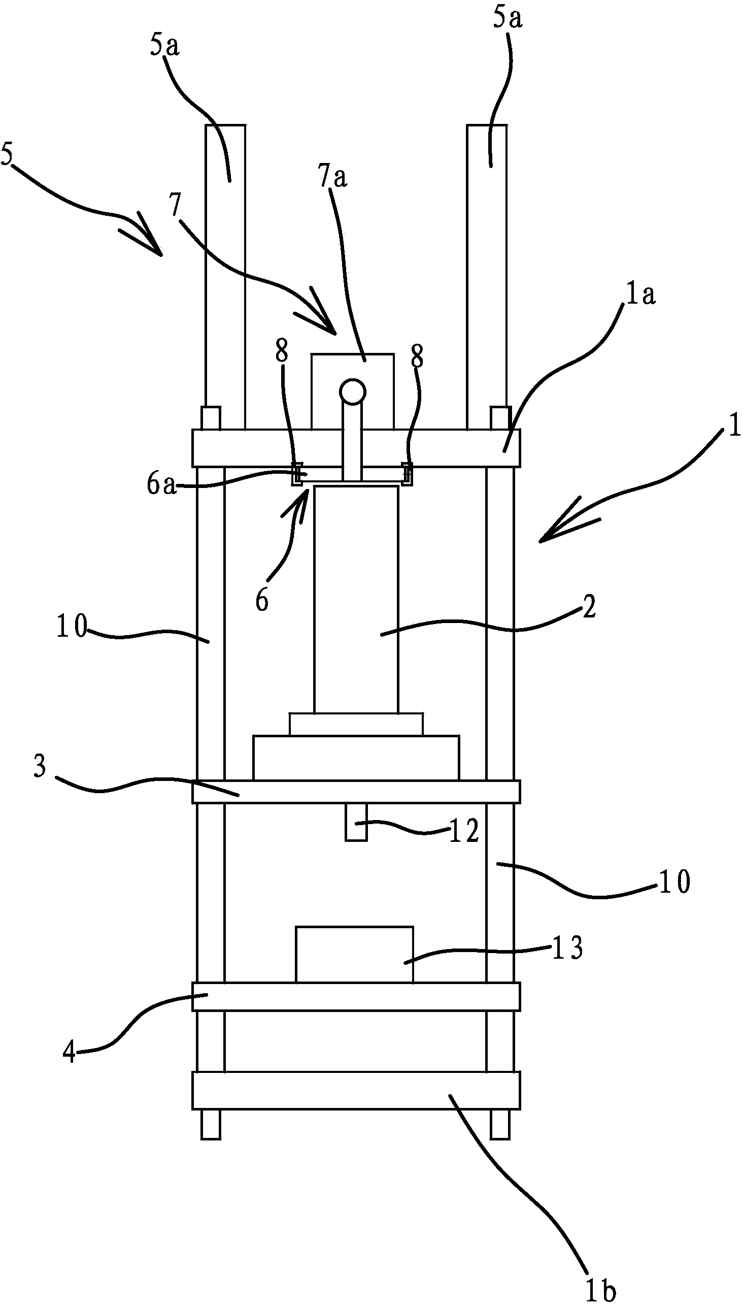 Die pressing mechanism of powder forming machine