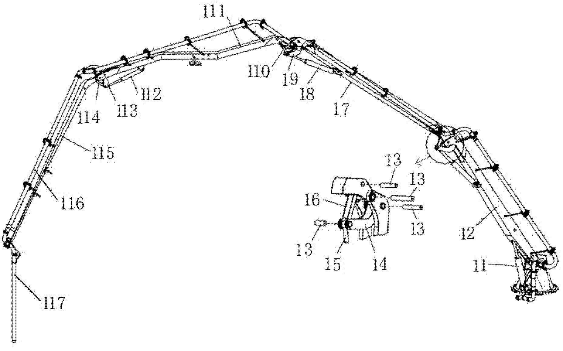 Telescopic distribution rod mechanism and concrete pump truck with same