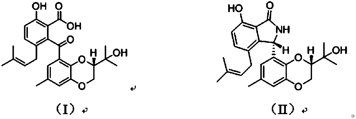 Benzophenone derivatives derived from marine fungi, preparation method of benzophenone derivatives and application of benzophenone derivatives in preparation of antituberculosis drugs
