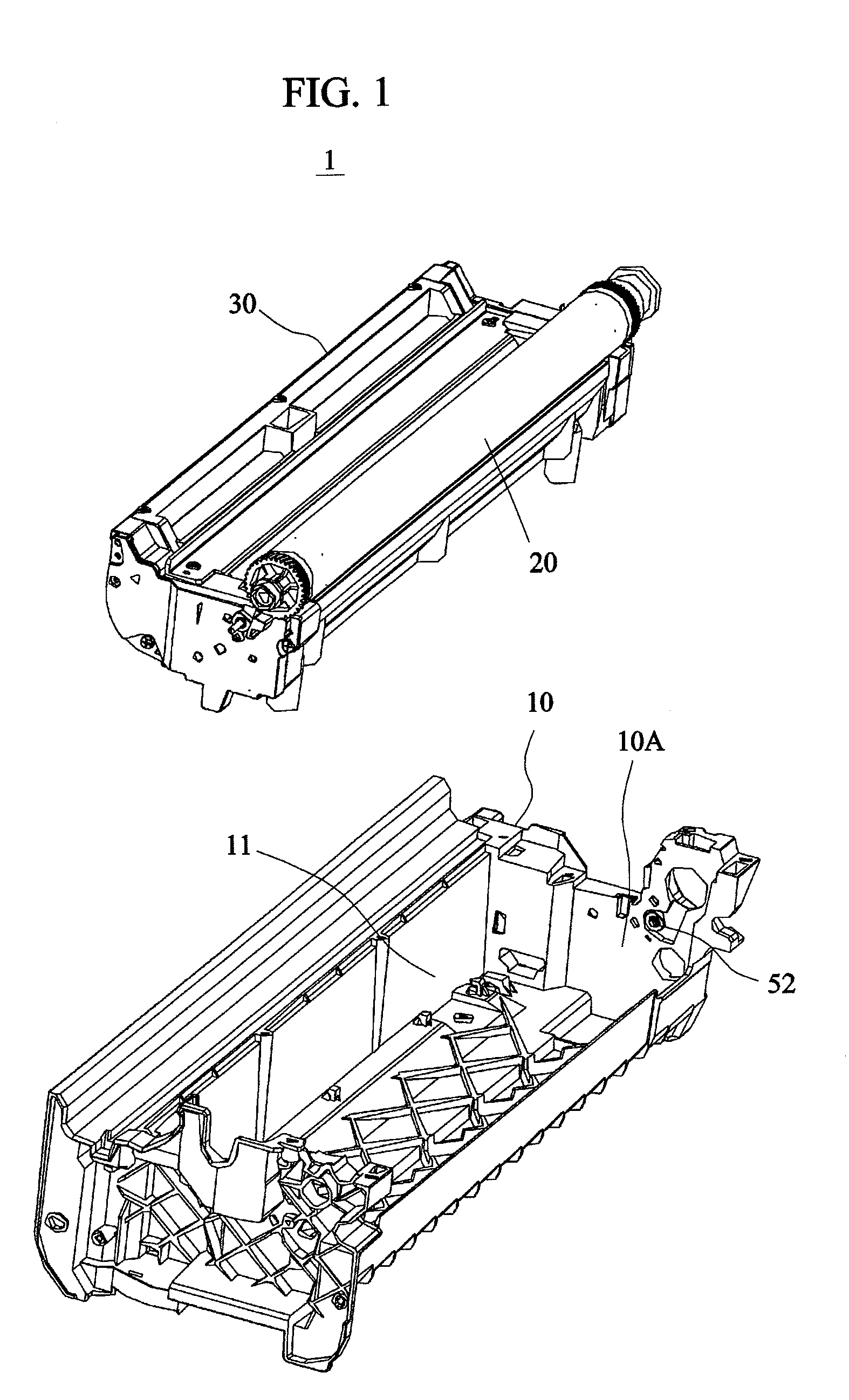 Image forming apparatus with top-mounted photosensitive drum