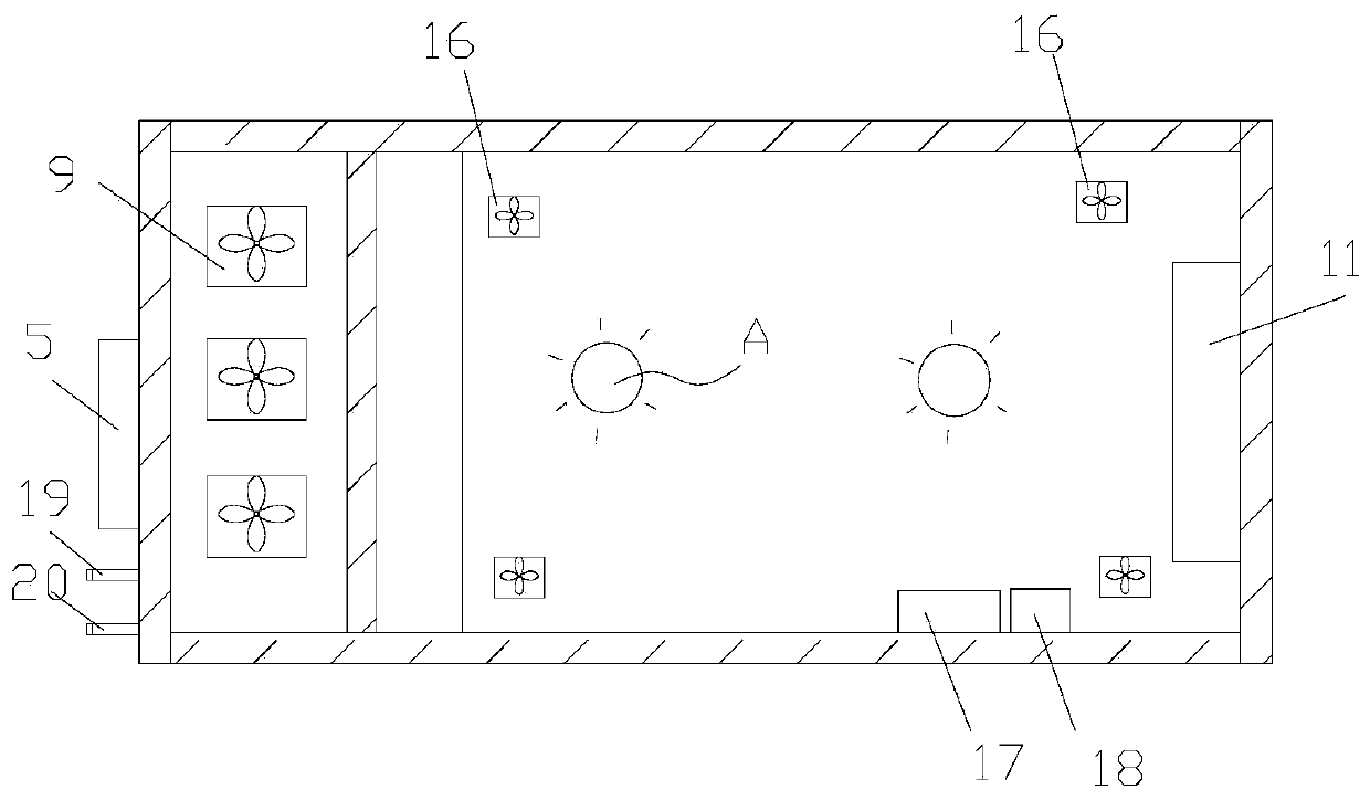 Movable self-adaption fruit and vegetable fresh keeping atmosphere-controlled device