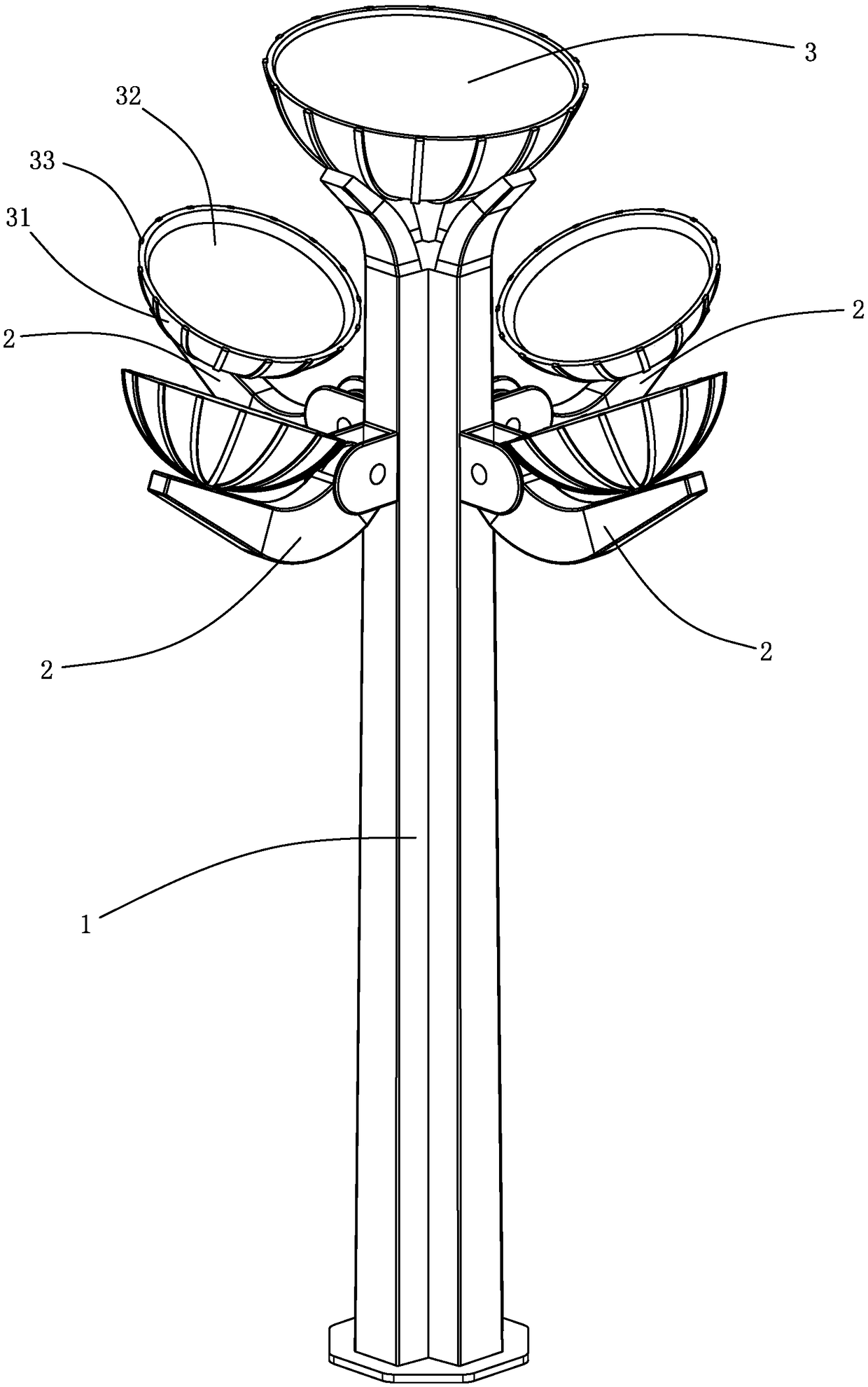 Opening and closing type landscape lamp