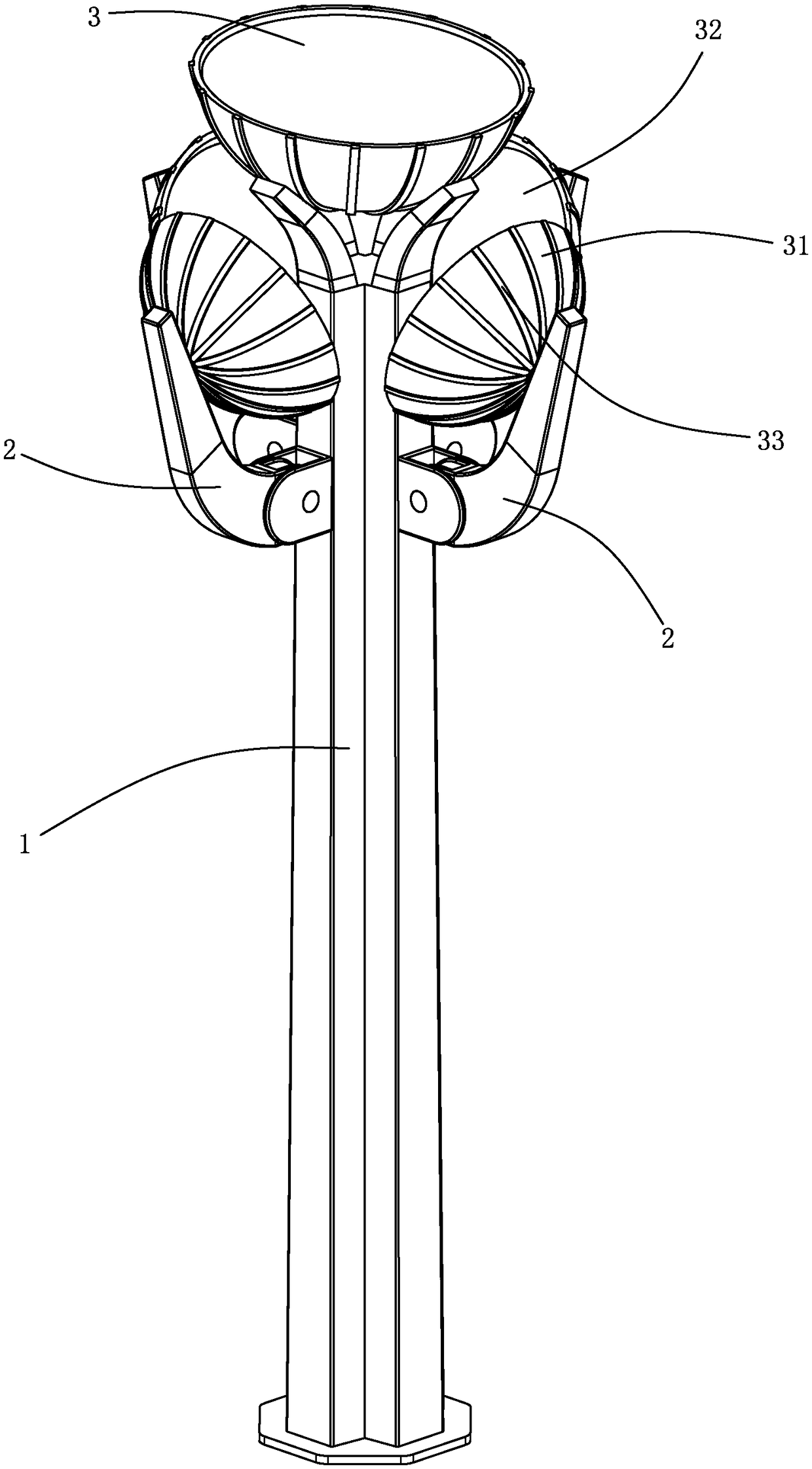 Opening and closing type landscape lamp