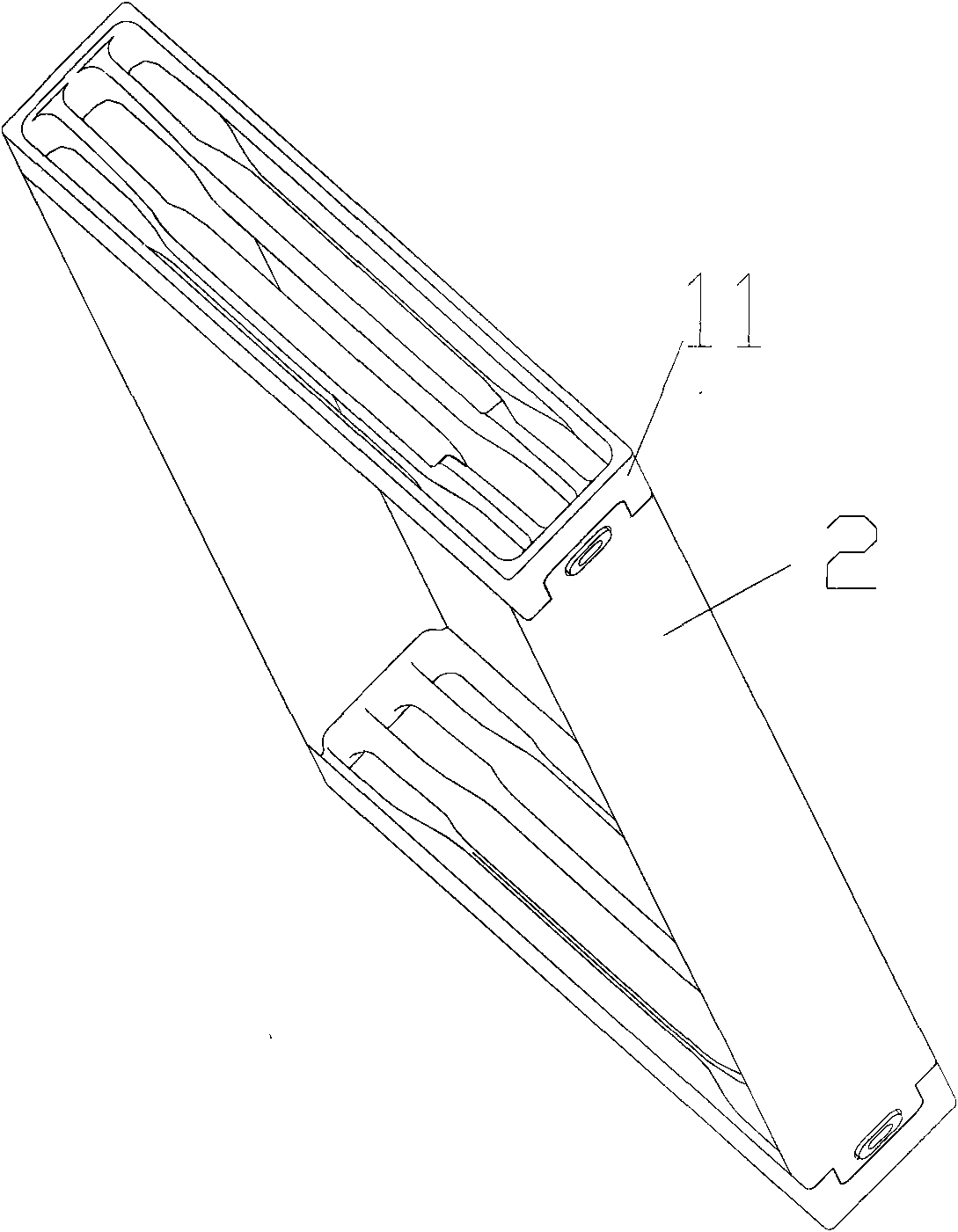 Electrode core assembly and battery containing same
