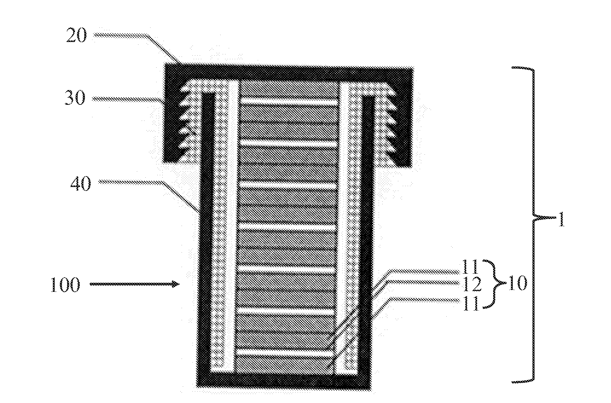 Packaging structures of an energy storage device