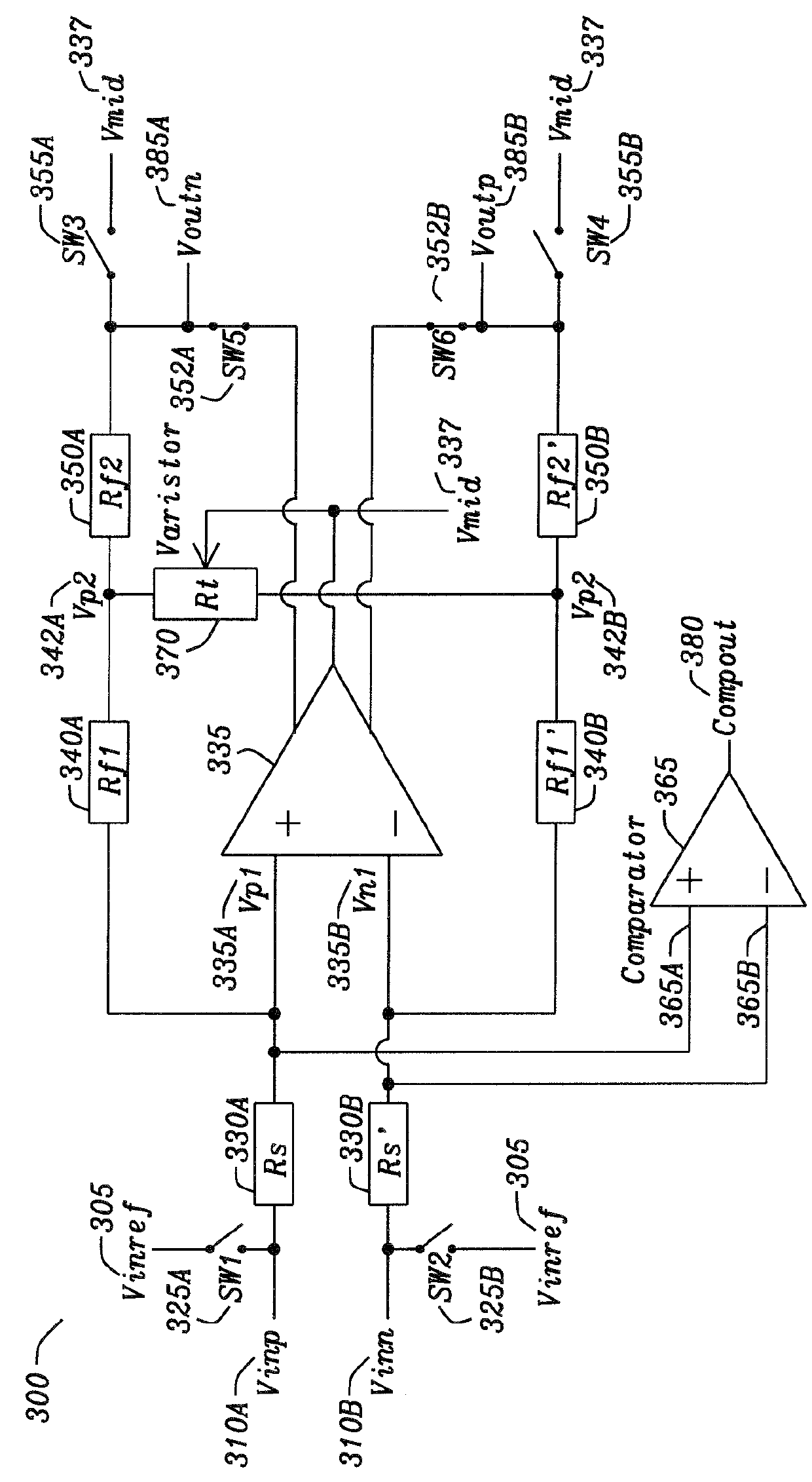 Circuit and Method for a High Common Mode Rejection Amplifier by Using a Digitally Controlled Gain Trim Circuit
