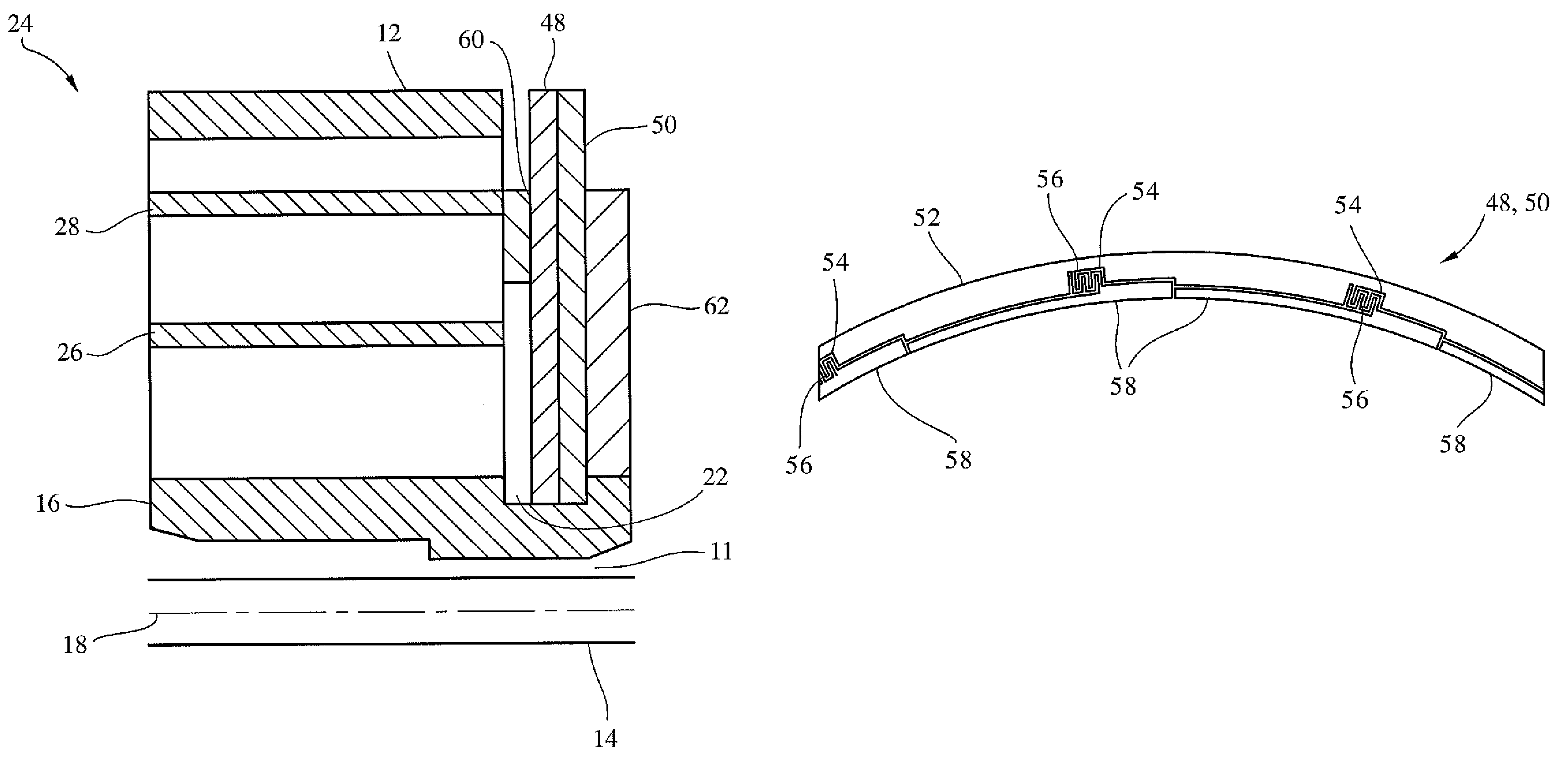 Seal with stacked sealing elements