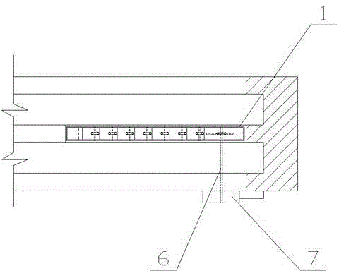 Hinge box embedded in slide rail sliding window