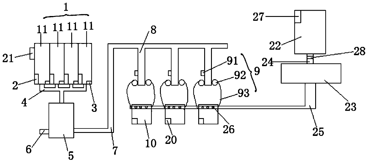 A pig house feeding system