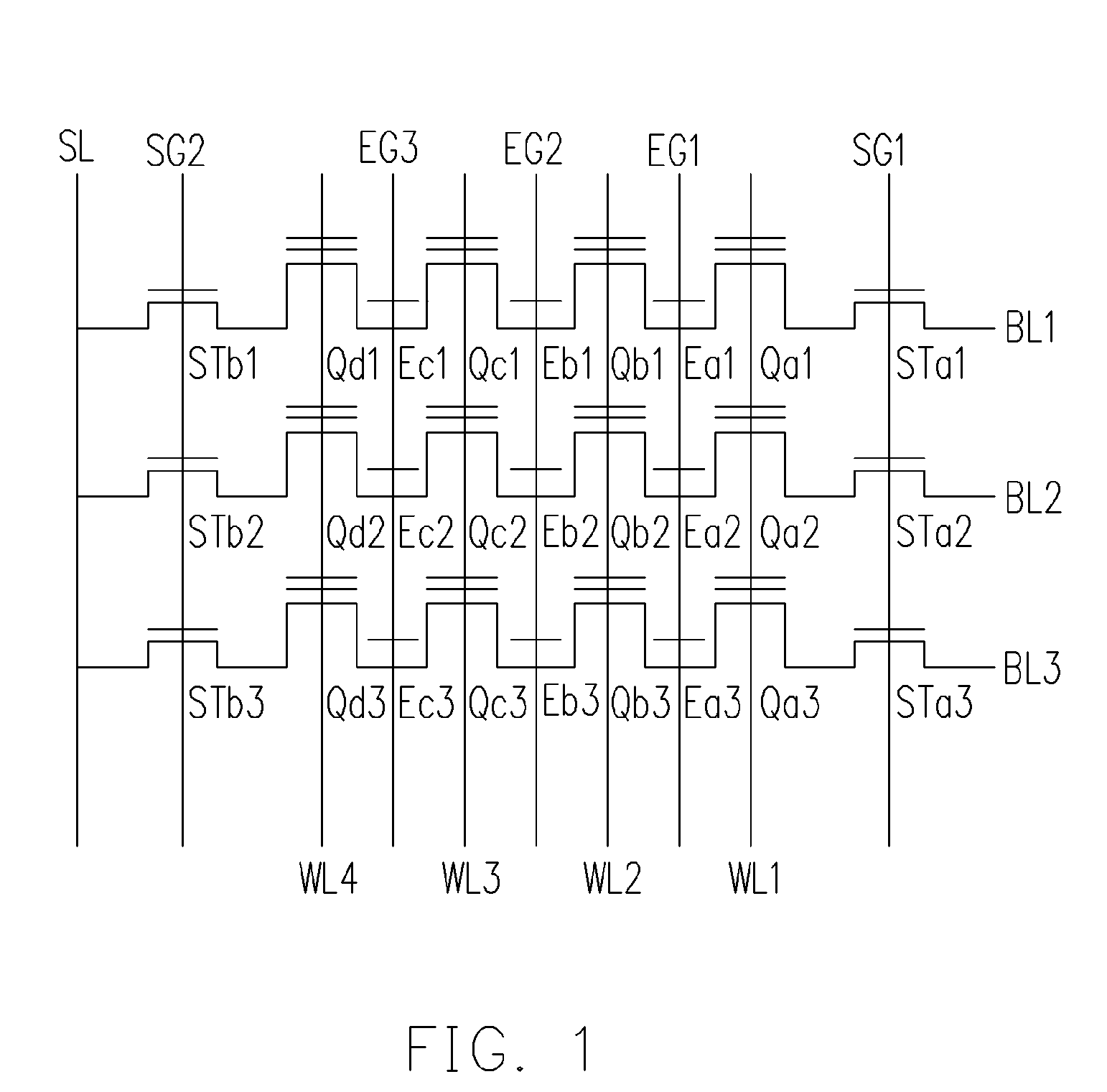 [NAND flash memory cell row, NAND flash memory cell array, operation and fabrication method thereof]