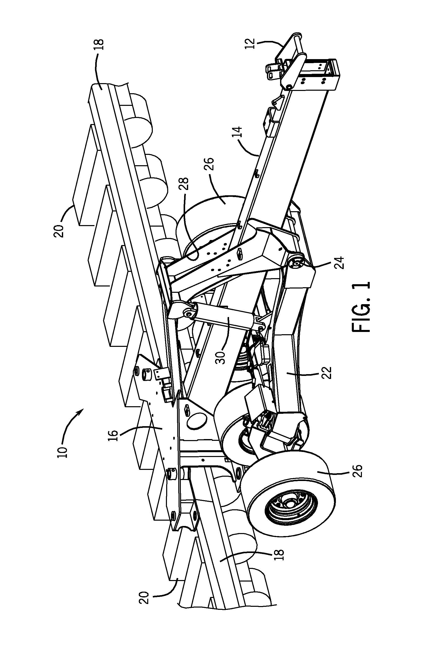 Steerable agricultural implement with adaptable wheel spacing