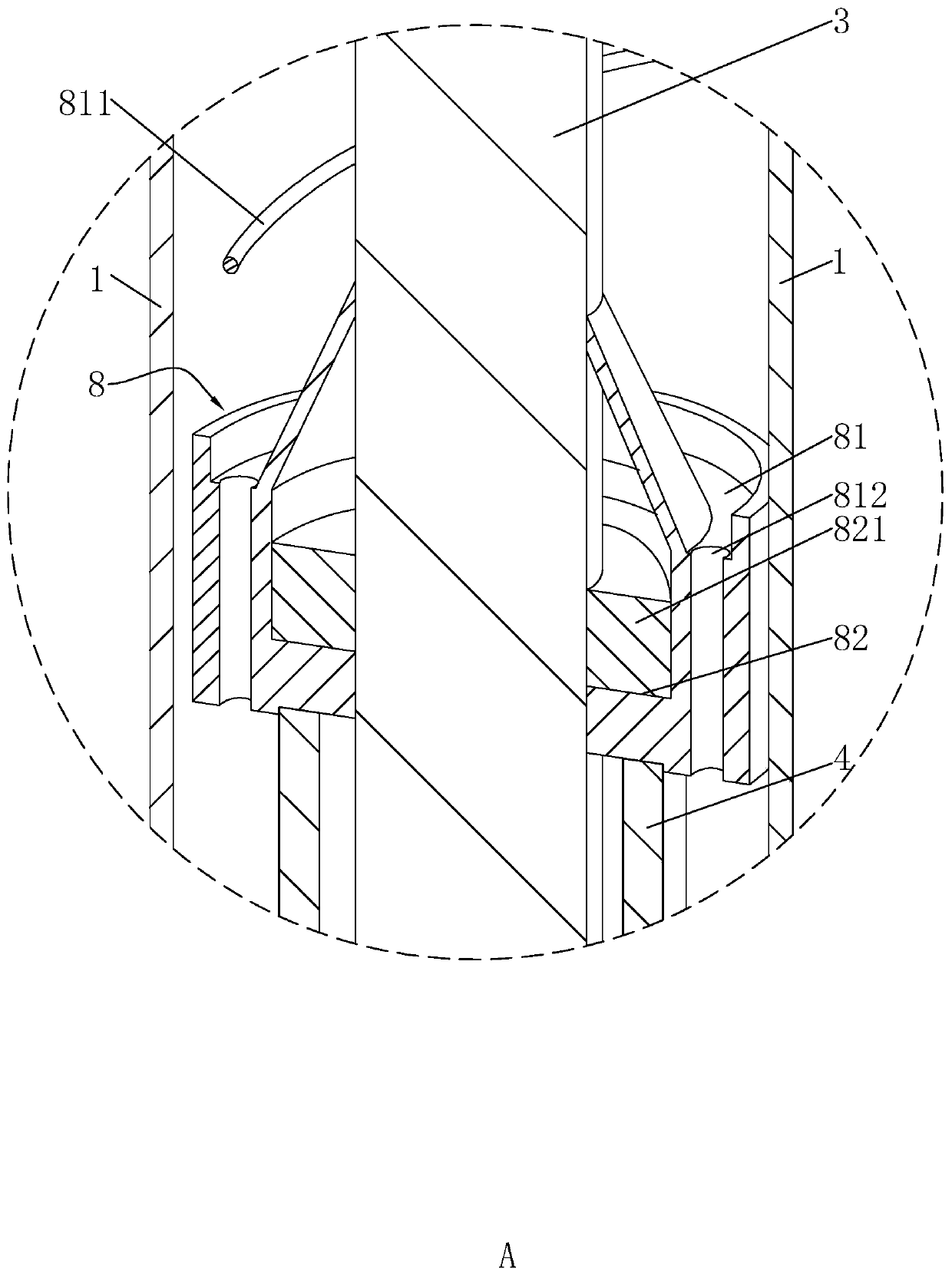 Lifting type magnetostriction displacement transmitter