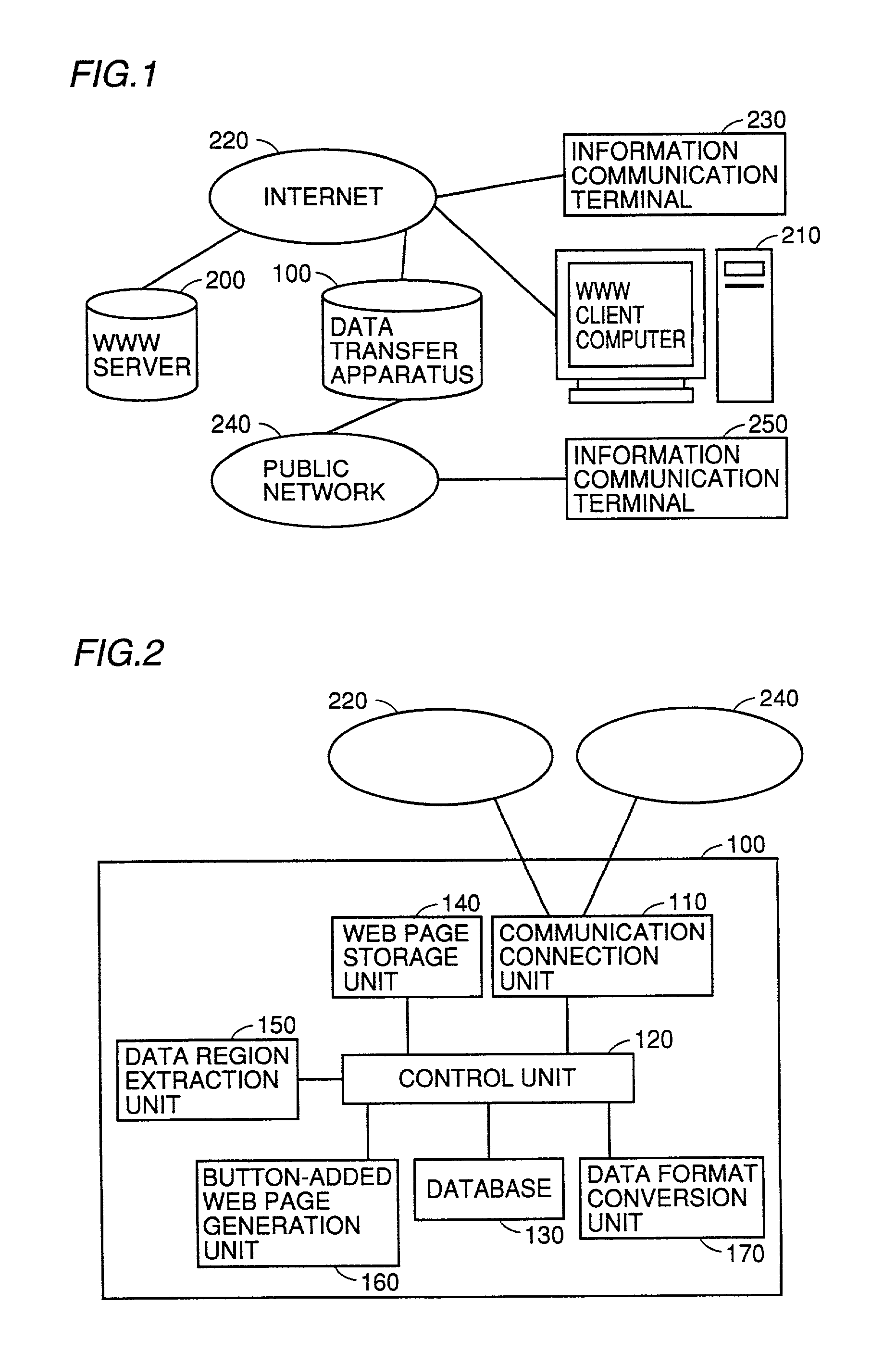 Information transfer apparatus and method transferring to another terminal information transmitted from server to client, and machine-readable recording medium recorded with program realizing information transfer method