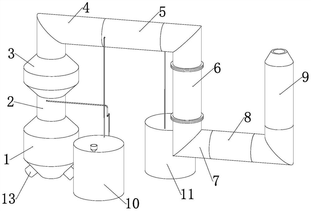 Cement kiln flue gas denitration device with waste heat recovery function and denitration method