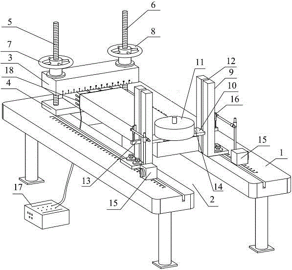 Rock beam sample cantilever type bending test device