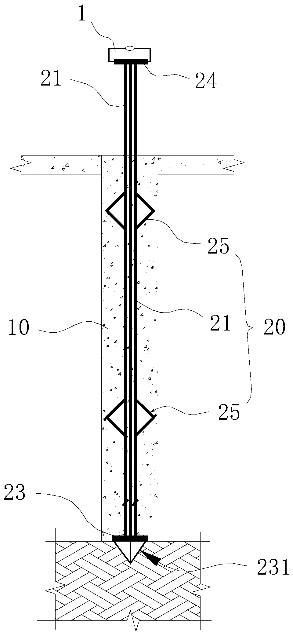 Anti-floating anchor and construction method thereof
