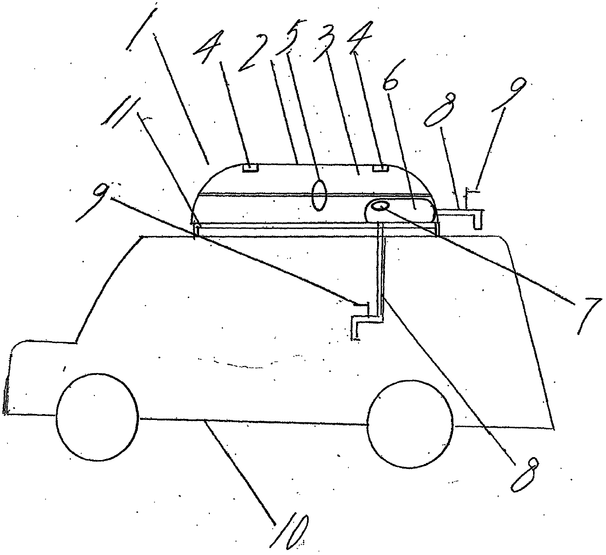 Motor vehicle trunk and water tank assembly and motor vehicle with same