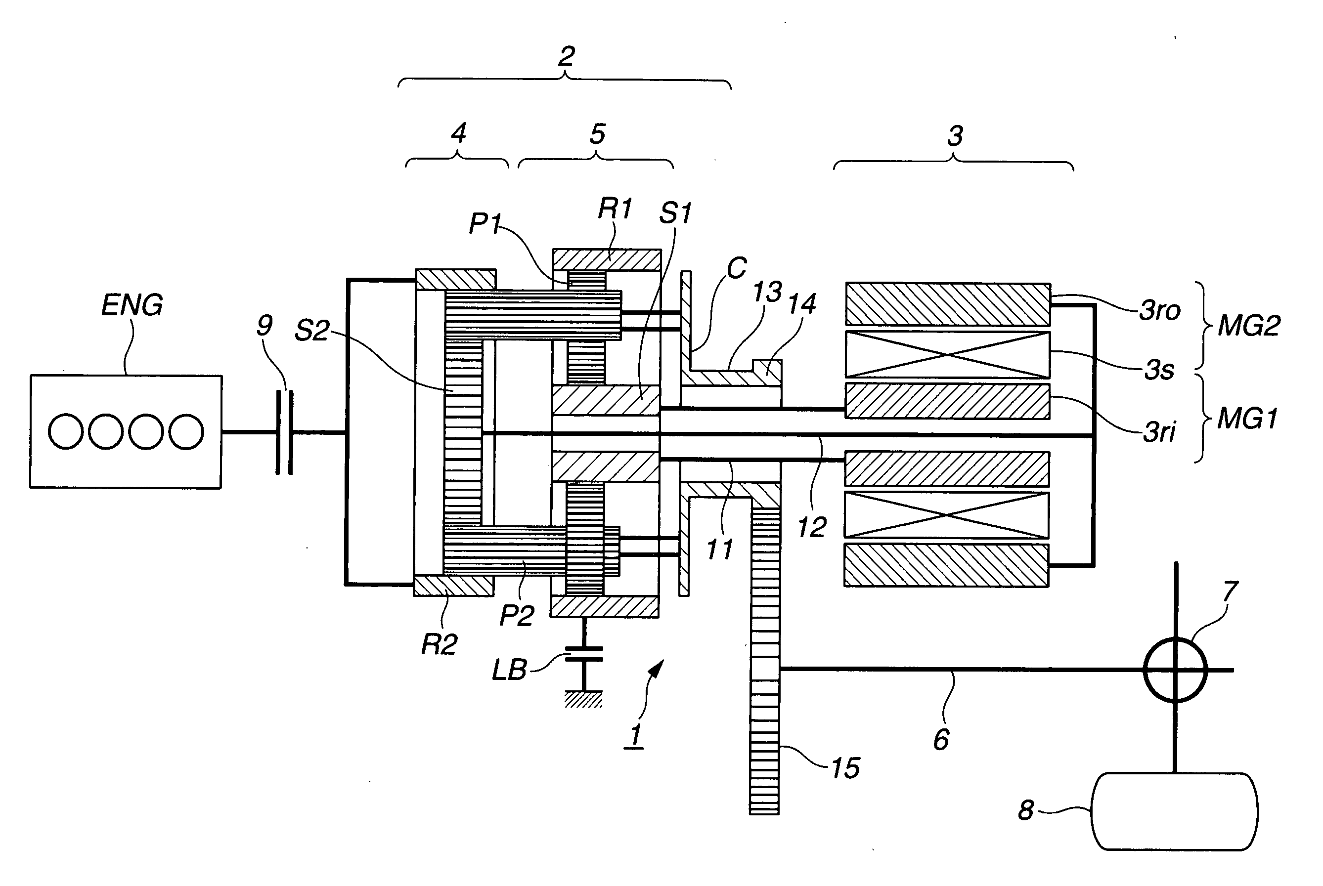 Engine starting control apparatus of hybrid drive system