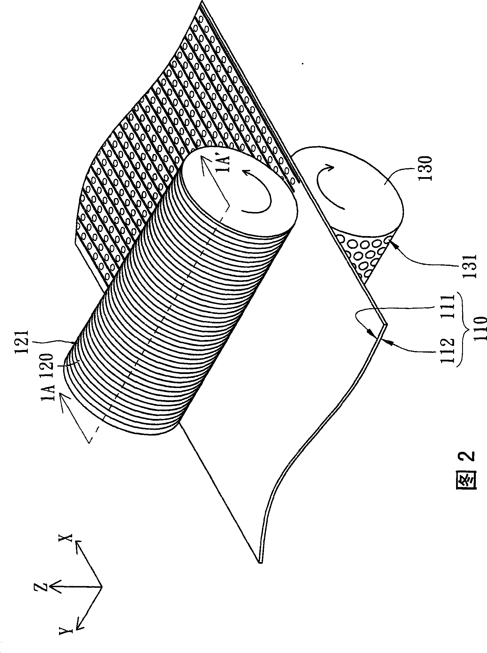 Forming method of hot rolling device and double-sided microstructure optical membrane