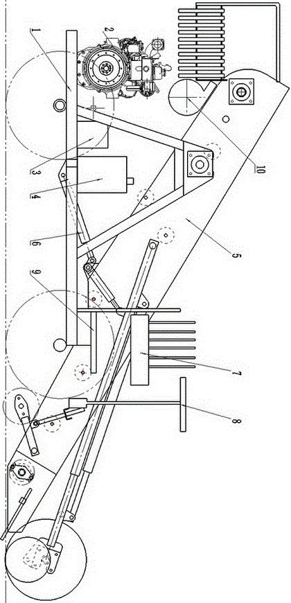 Self-propelled dried nut picking harvester