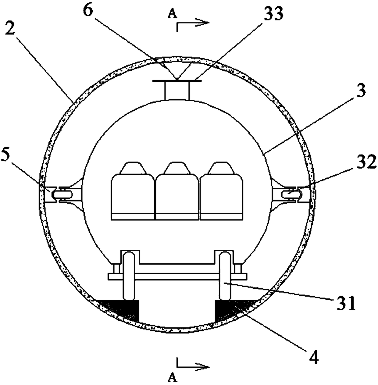 Undersea vacuum pipeline transportation system for wheeled vehicle equipped with side guide wheels